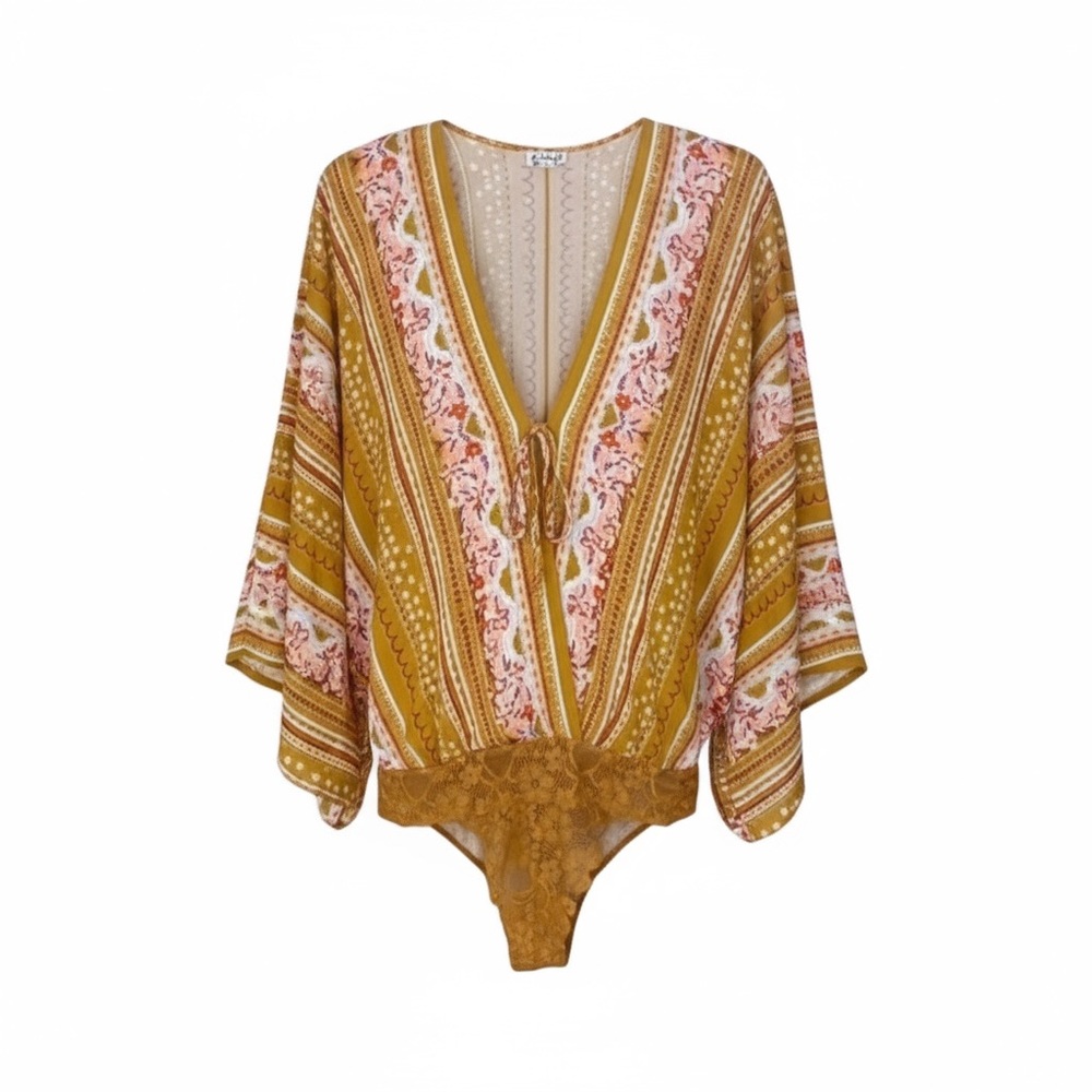Free People Floral Kimono Bodysuit - Picture 8 of 9